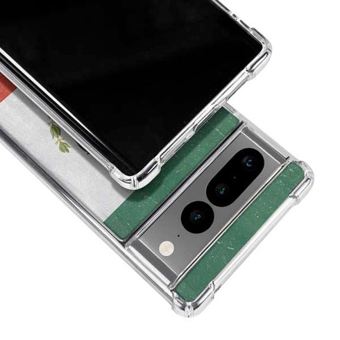 Mexico Flag Distressed Google Pixel 7 Pro Clear Case